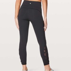 lululemon athletica tied to it Black High-Rise 7/8 Leggings with Side Details
